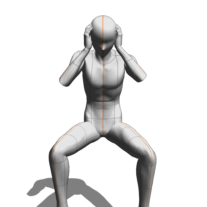 【フリー素材】需要が狭そうなポーズ参考素材EX