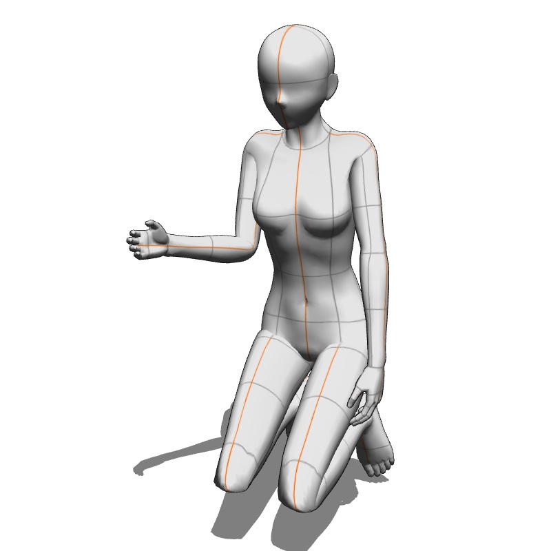 【フリー素材】需要が狭そうなポーズ参考素材EX