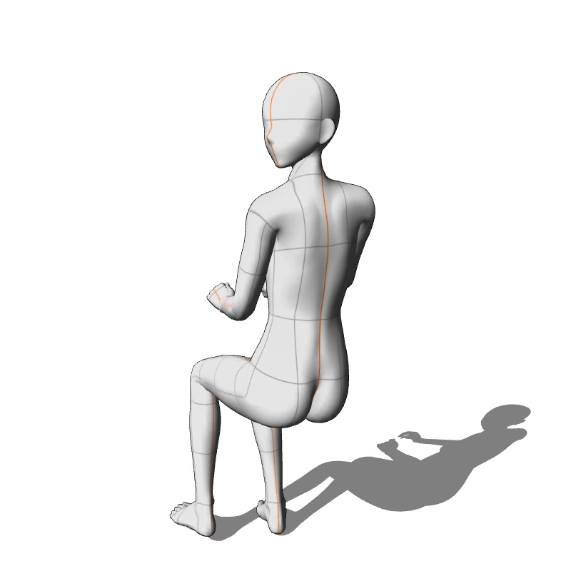 【フリー素材】需要が狭そうなポーズ参考素材EX