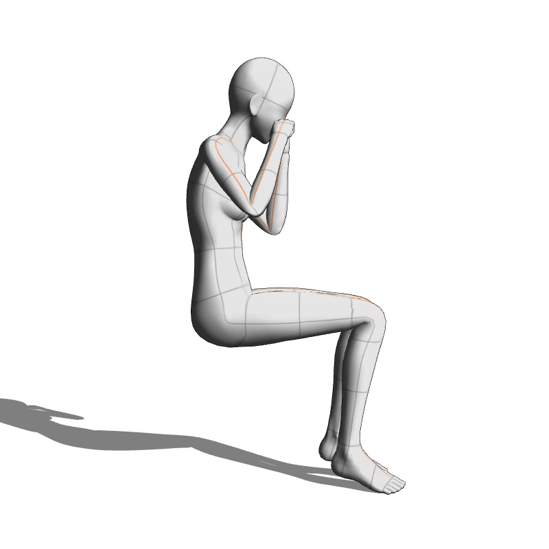 【フリー素材】需要が狭そうなポーズ参考素材EX