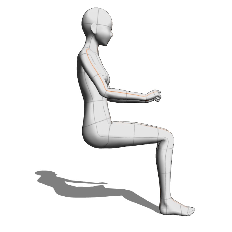 【フリー素材】需要が狭そうなポーズ参考素材EX