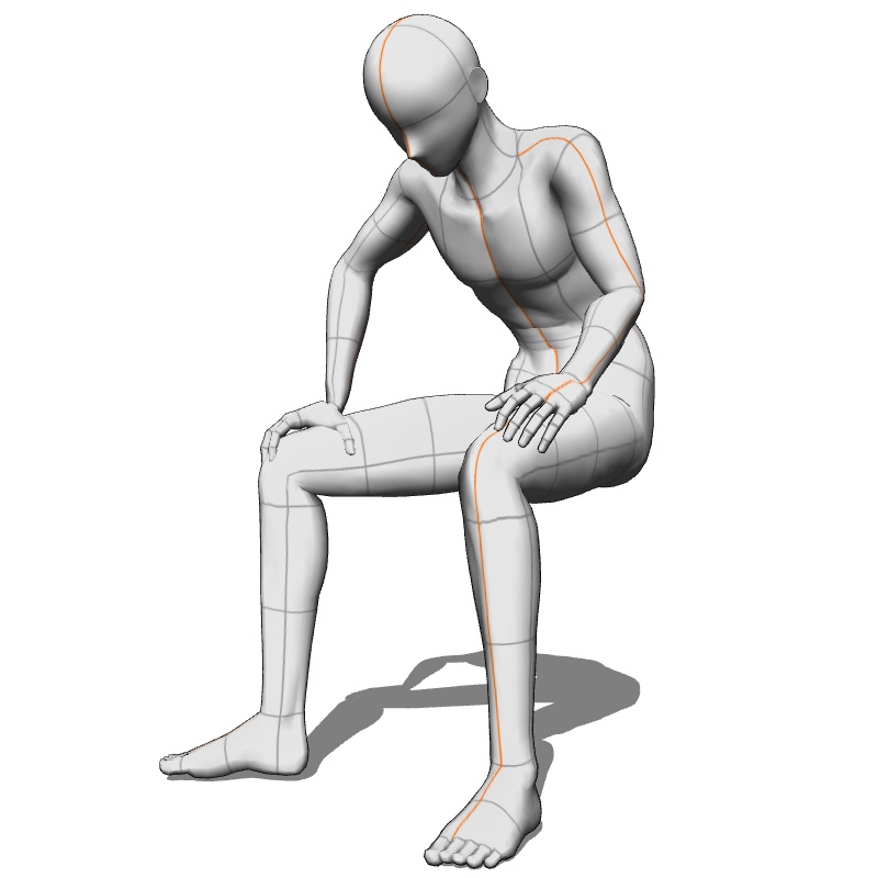 【フリー素材】需要が狭そうなポーズ参考素材EX