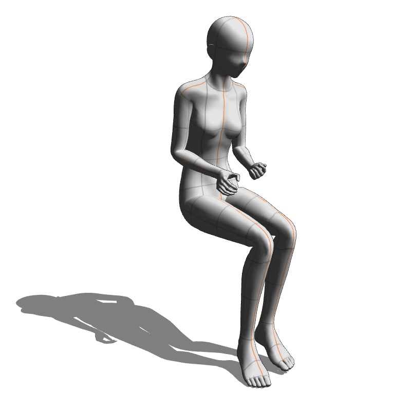 【フリー素材】需要が狭そうなポーズ参考素材EX