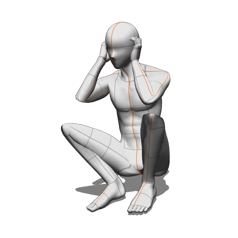 【フリー素材】需要が狭そうなポーズ参考素材EX