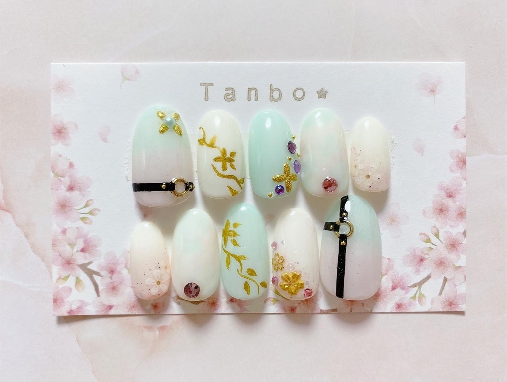 あんスタ 桜河こはく ネイルチップ🌸 - tanbotuki - BOOTH