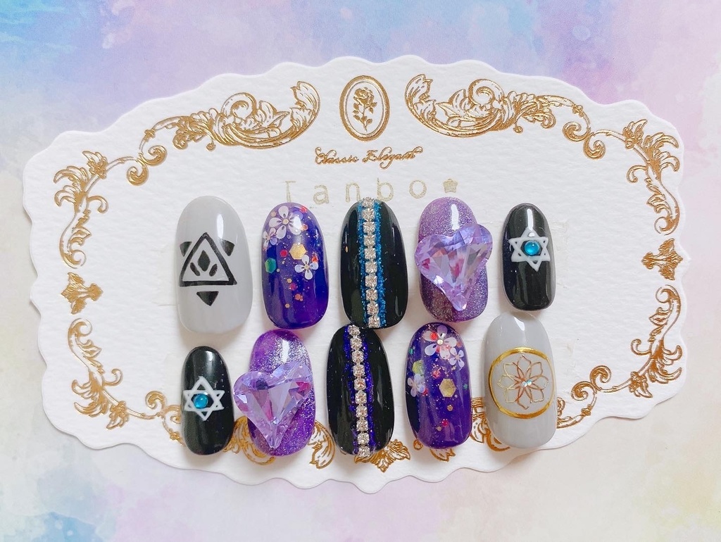 🌈🕒長尾景 ネイルチップ