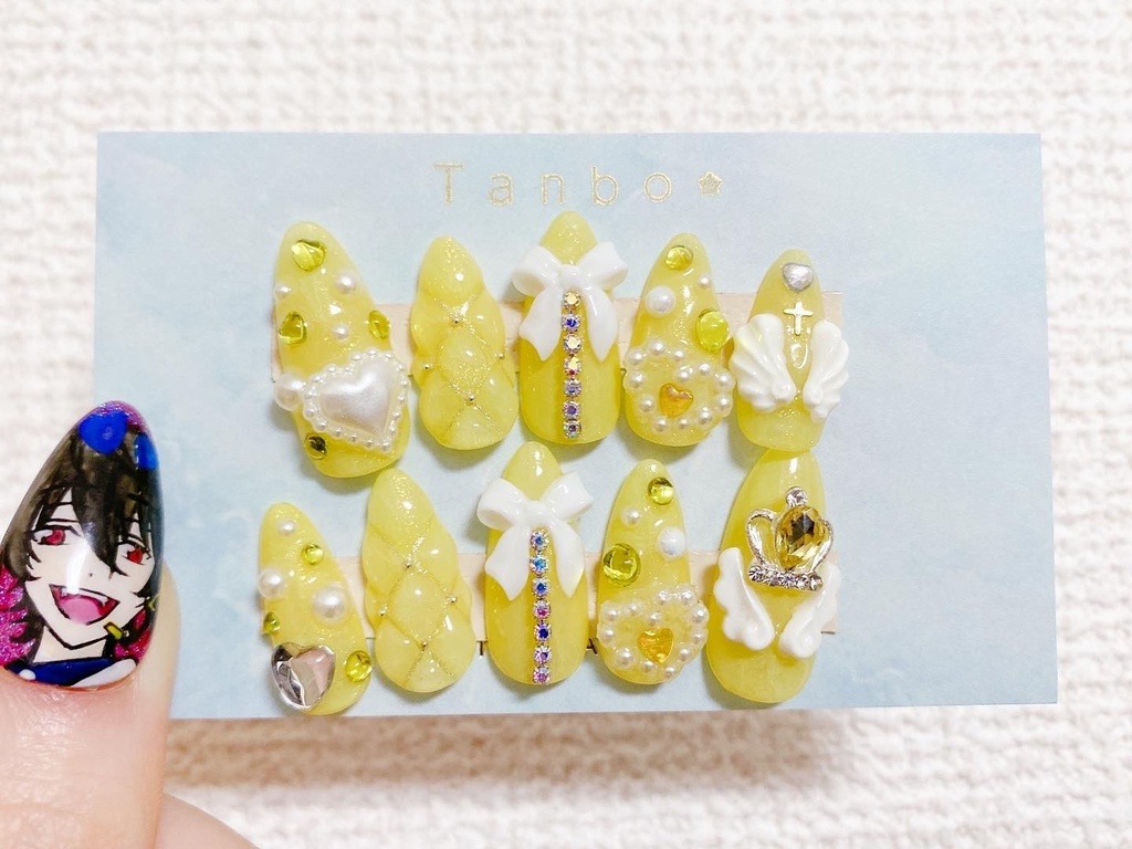 黄色 推しカラー ネイルチップ - tanbotuki - BOOTH