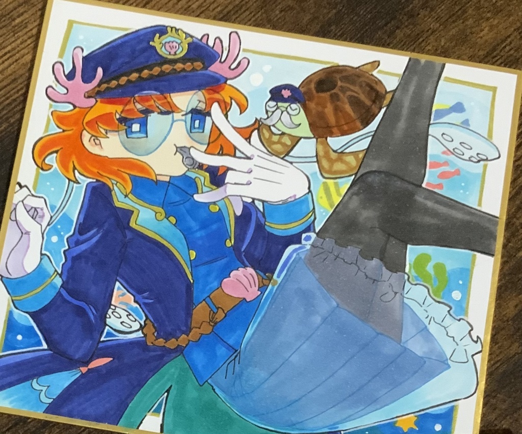 海中車掌ちゃん色紙