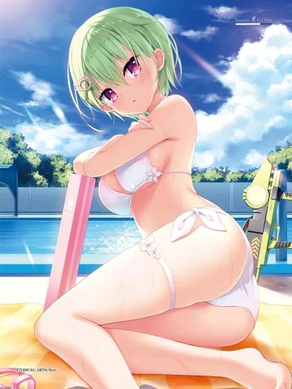 2024電気外毛布 特大モフモフ毛布 Summer Pockets EFLECTION BLUE 美希