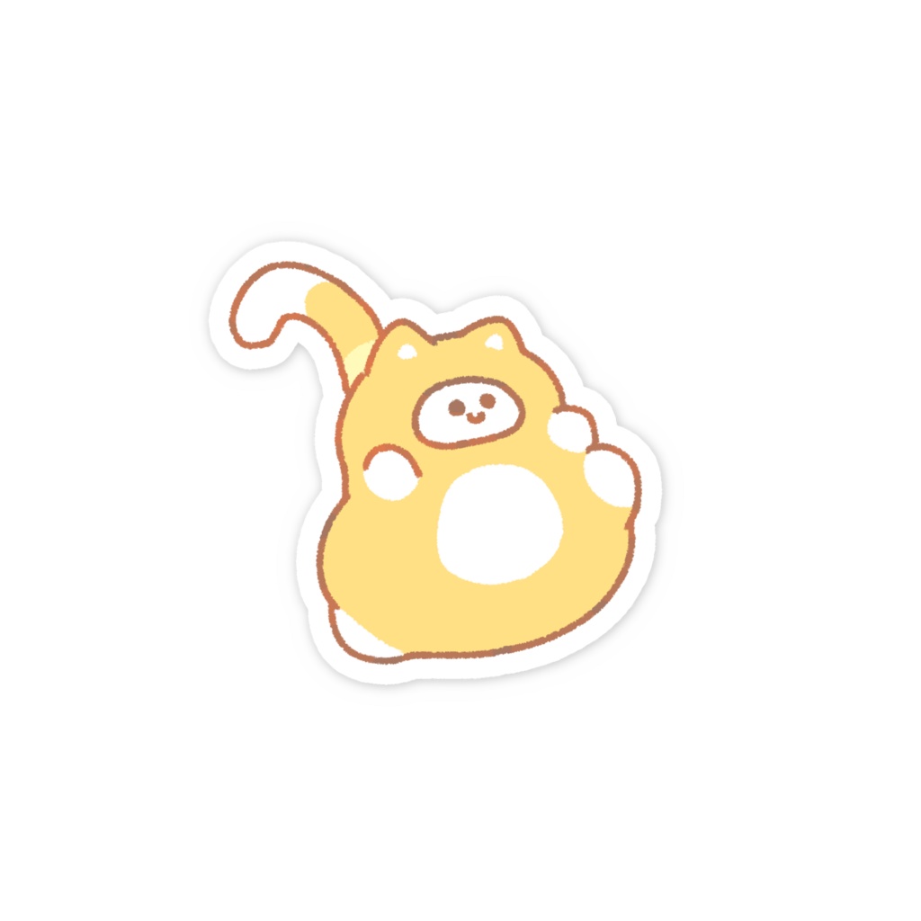 ネコノタロウ スマホステッカー【はしゃぎ】