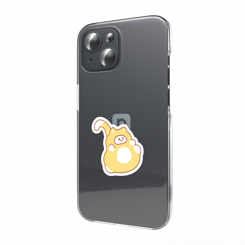 ネコノタロウ スマホステッカー【はしゃぎ】