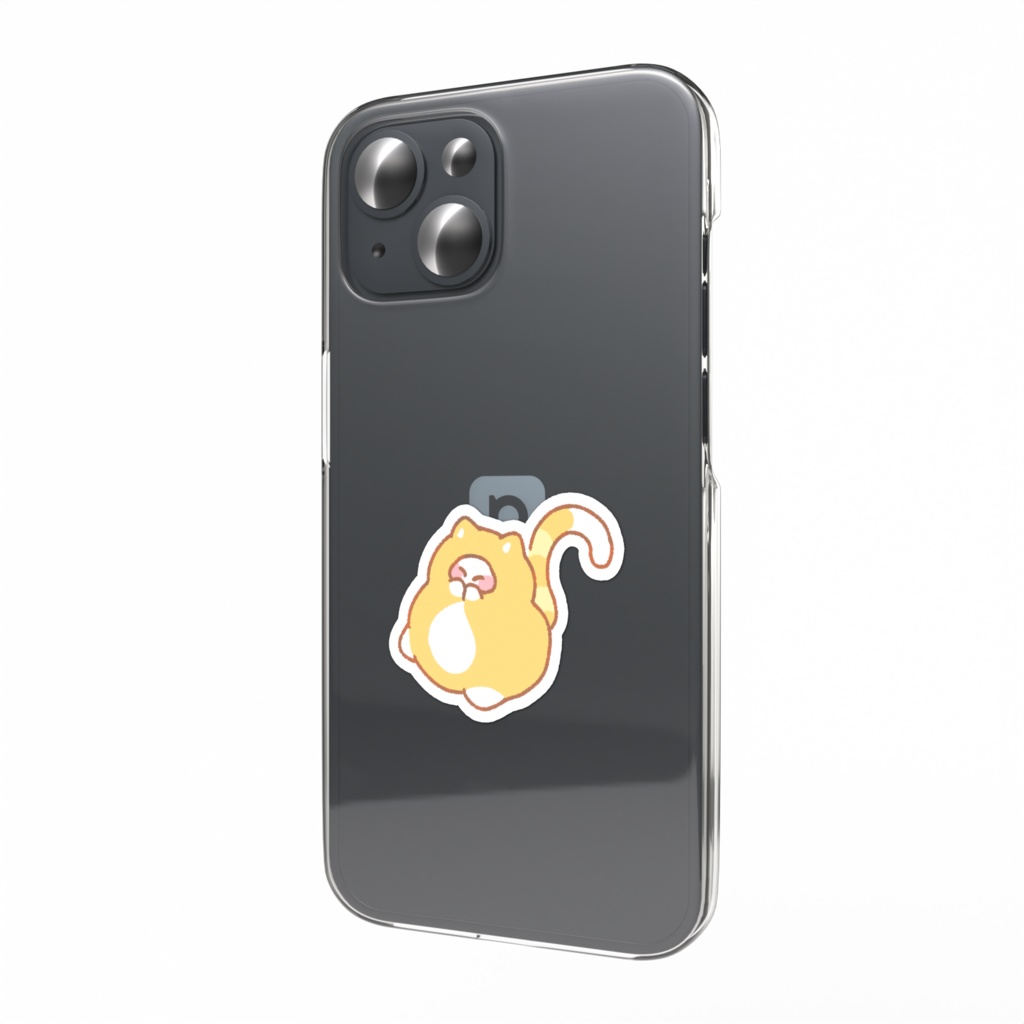 ネコノタロウ　スマホステッカー【くすくす】
