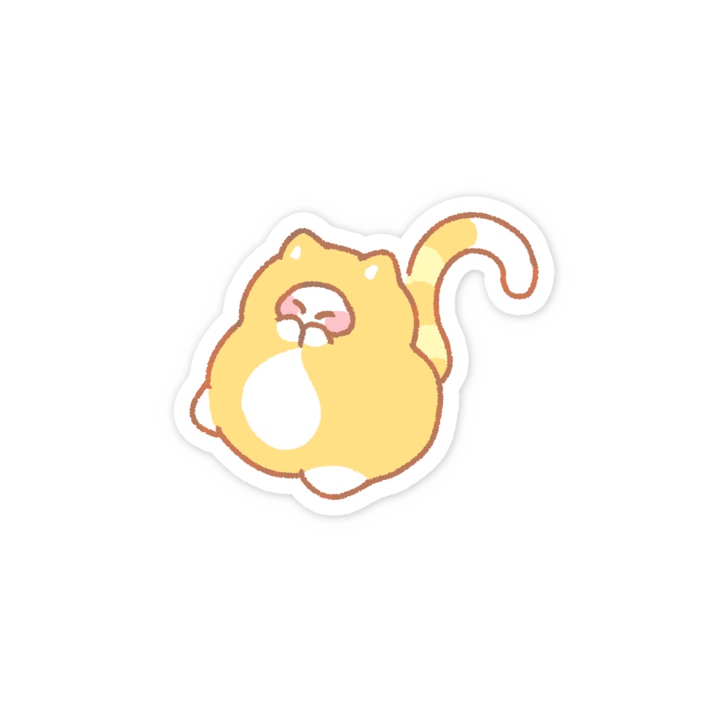 ネコノタロウ スマホステッカー【くすくす】