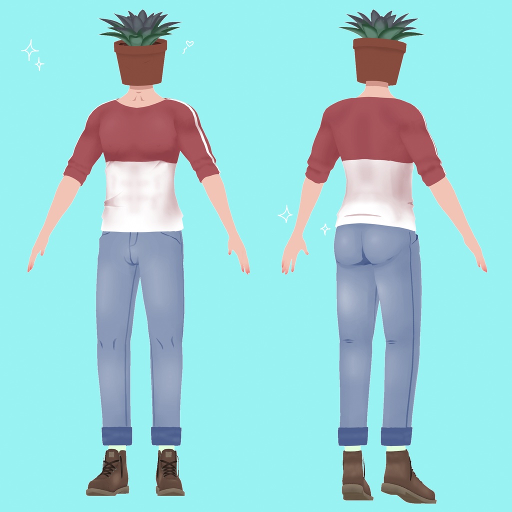 Plant Head Guy - saberlilmodels - 2/3