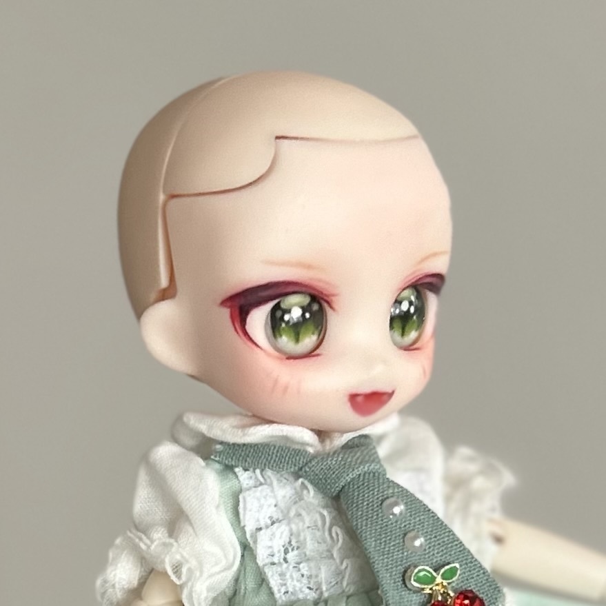 ドール用かすたむフェイスパーツ cream+おまけレジンアイ1組