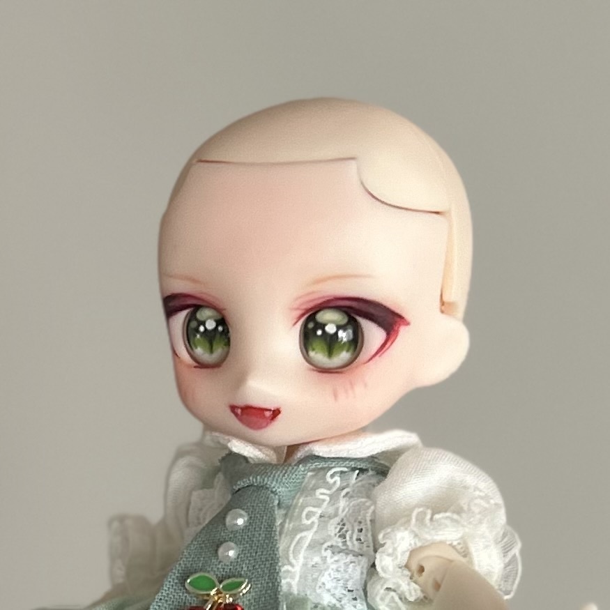 ドール用かすたむフェイスパーツ cream+おまけレジンアイ1組