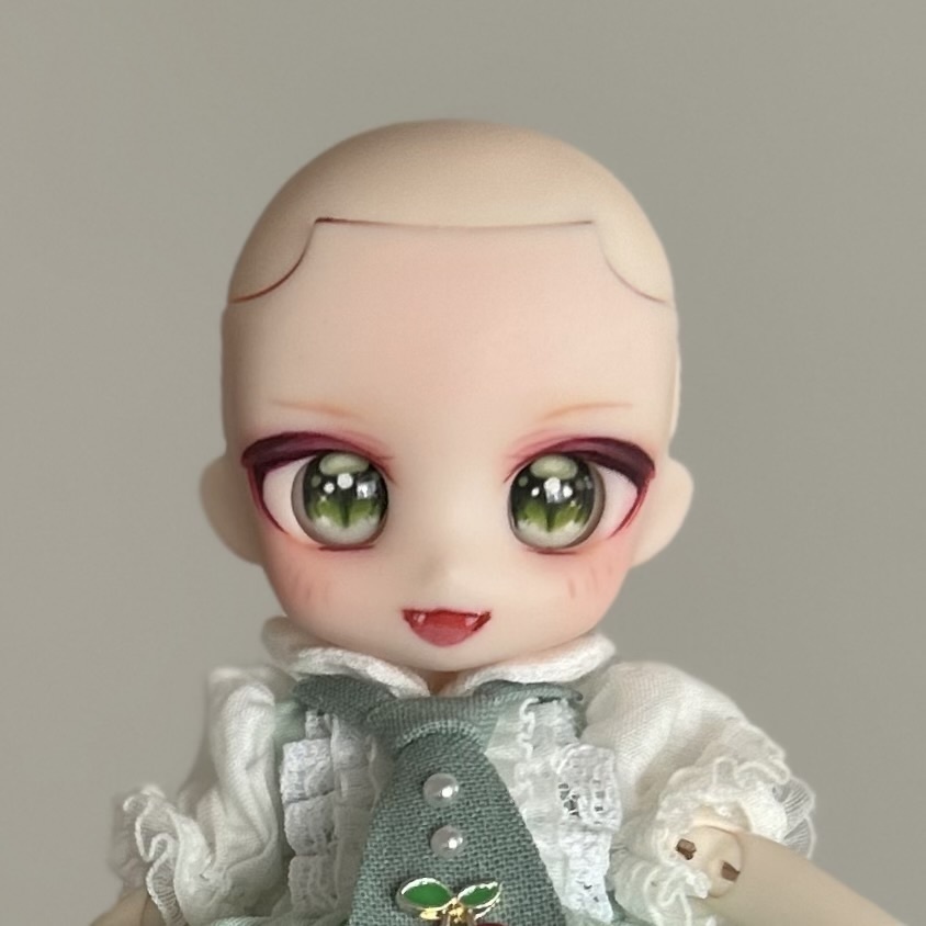 ドール用かすたむフェイスパーツ cream+おまけレジンアイ1組