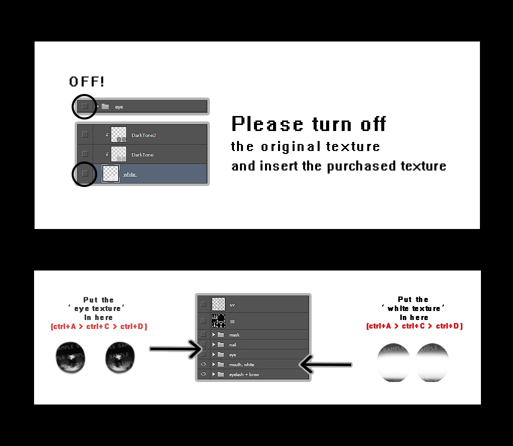 【Grus用】☁️霧雲☁️アイテクスチャー(5色) / Eye Texture(5color)