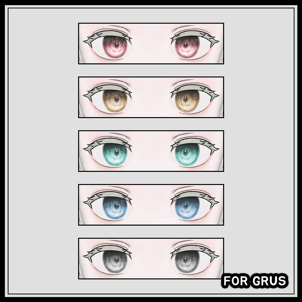【Grus用】🐰ぴょんぴょん🐰アイテクスチャー(10色) / Eye Texture(10color)