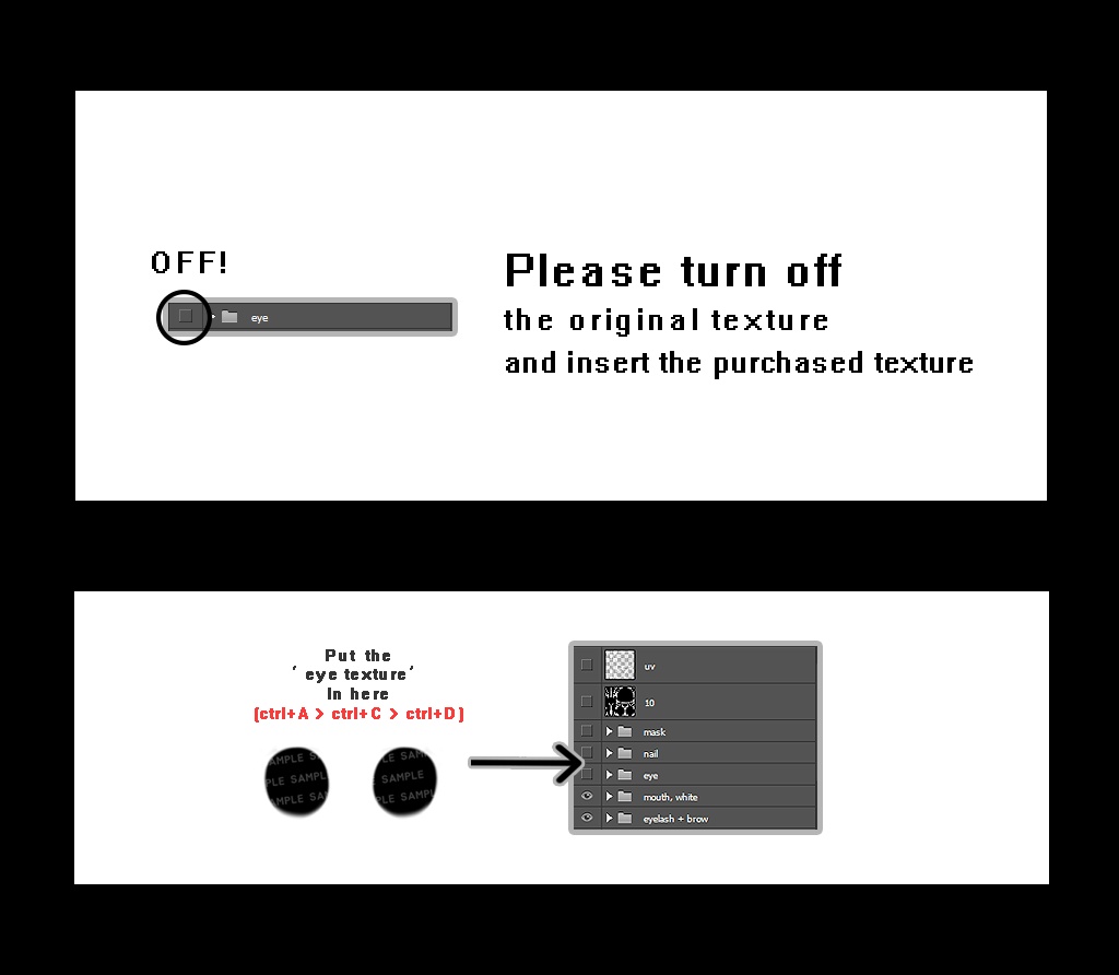 【Grus用】🐰ぴょんぴょん🐰アイテクスチャー(10色) / Eye Texture(10color)