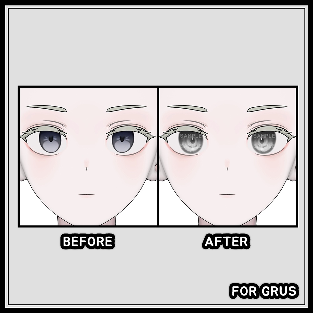 【Grus用】🐰ぴょんぴょん🐰アイテクスチャー(10色) / Eye Texture(10color)