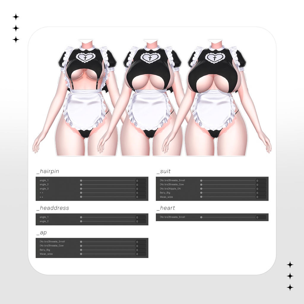 【ミルティナ(Milltina)用】GOTHIC HEART MAID