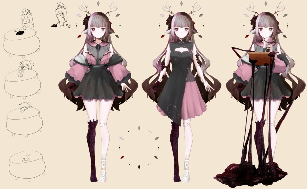 Vtuberモデリング+イラスト制作.Vtuber関様々の依頼 中/日