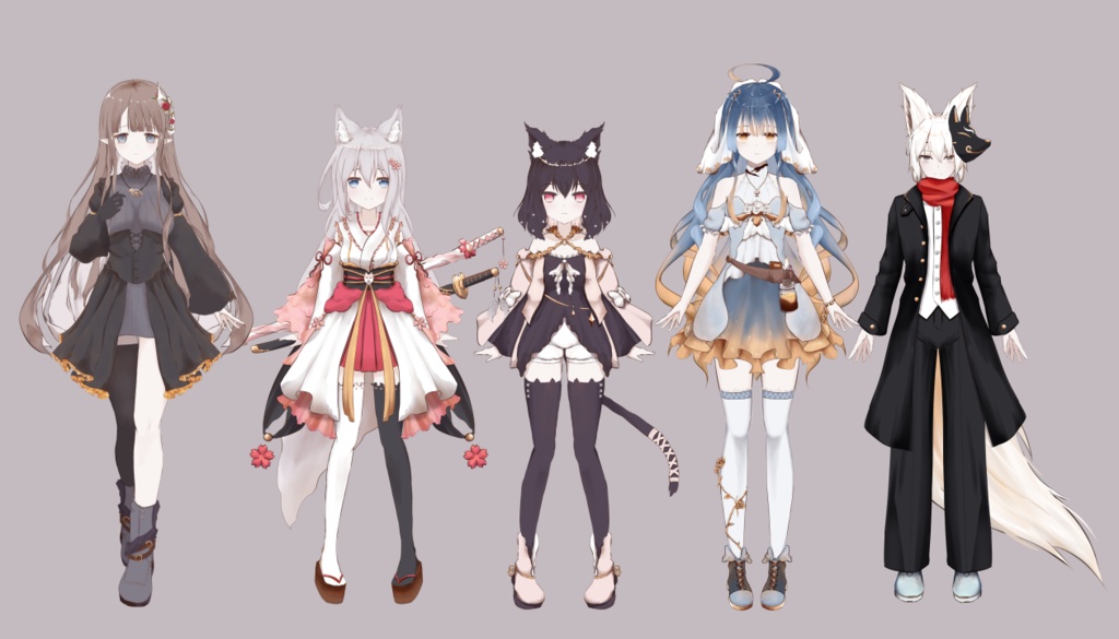 Vtuberモデリング+イラスト制作.Vtuber関様々の依頼 中/日