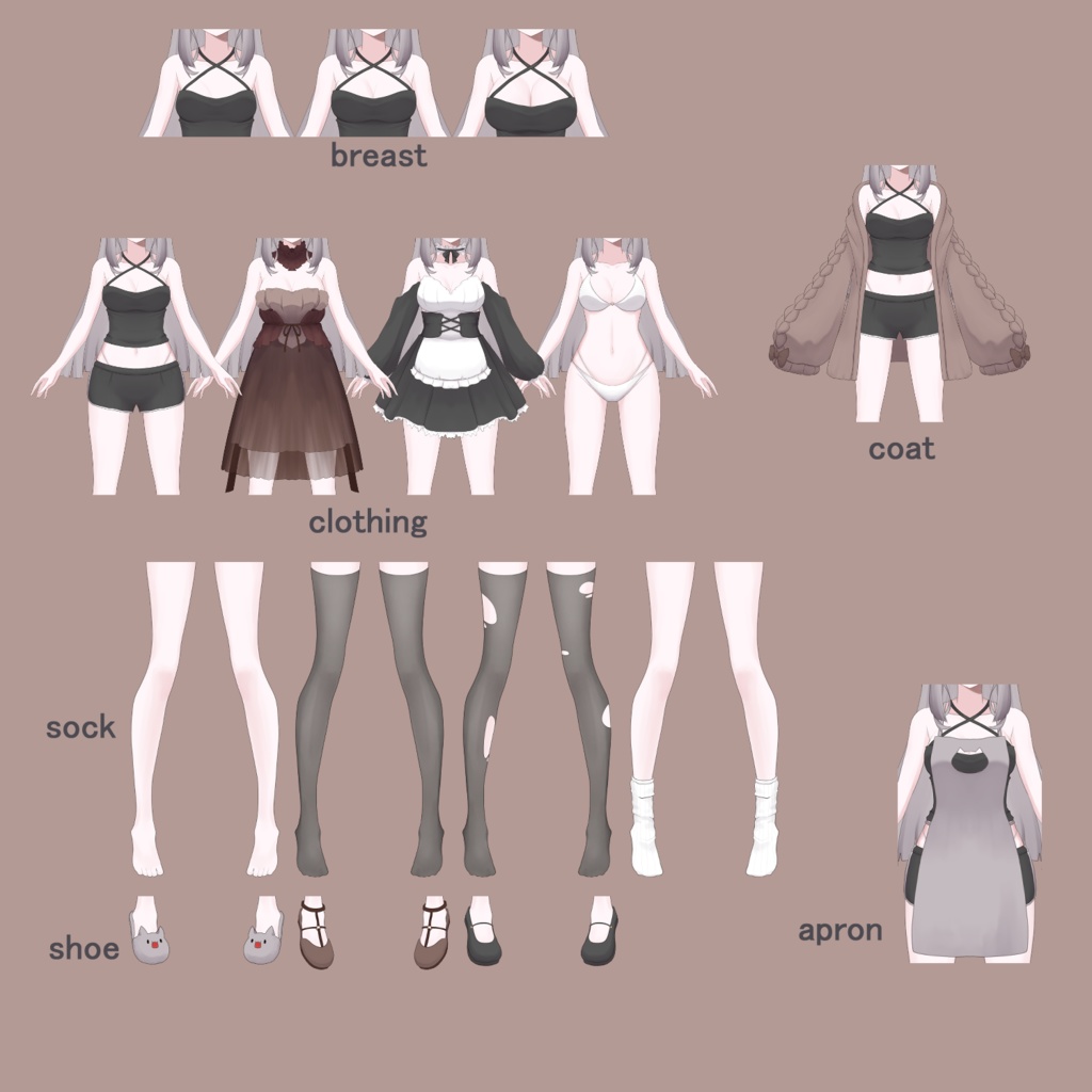 【VTubeStudio】カスタマイズ可能なL2Dアバター/Customizable vtuber model/