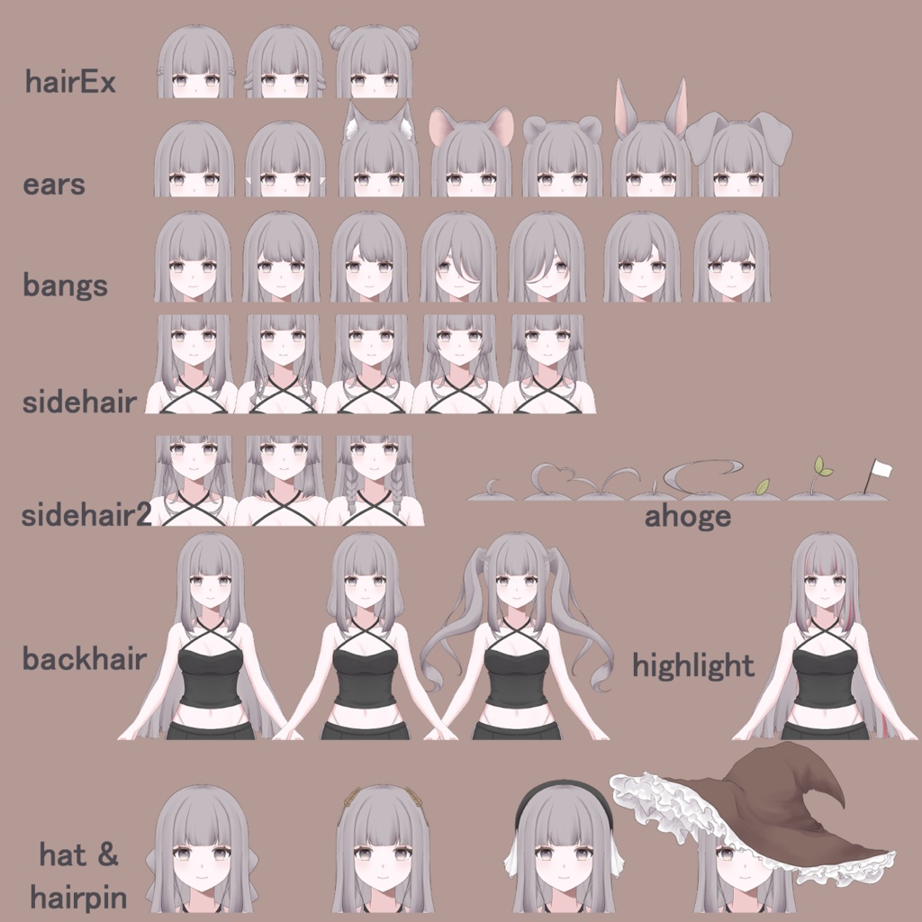 【VTubeStudio】カスタマイズ可能なL2Dアバター/Customizable vtuber model/