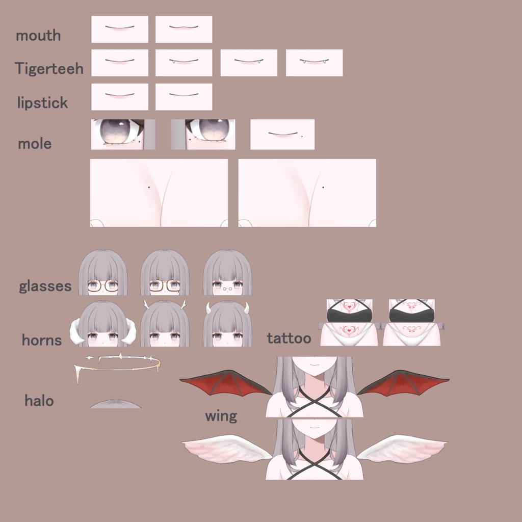 【VTubeStudio】カスタマイズ可能なL2Dアバター/Customizable vtuber model/