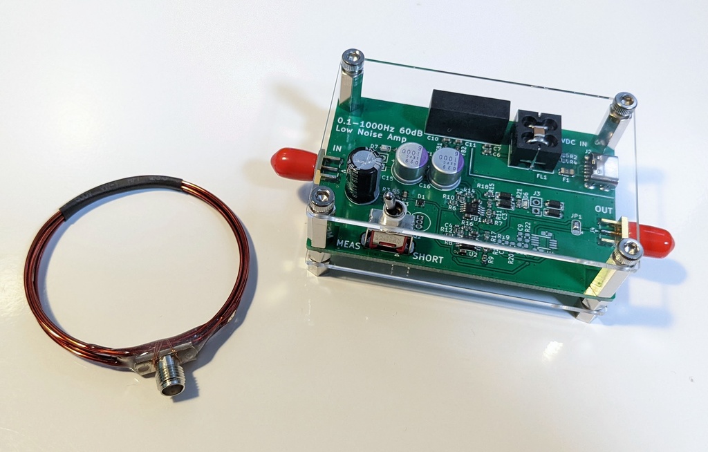 0.1~1000Hz 60dB AF-LNA + 磁界検出コイル