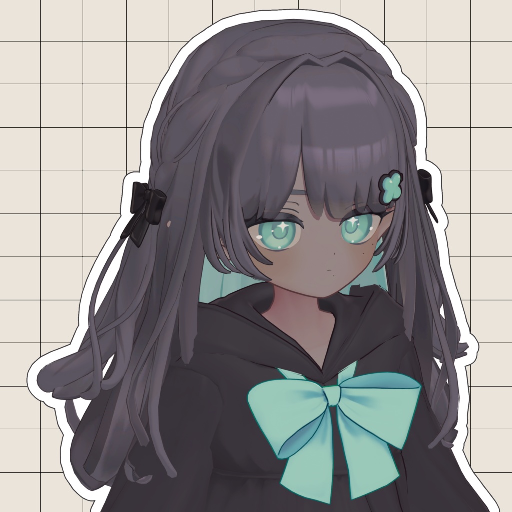 【しらつめ/Shiratsume】🎀編み込みハーフツイン🎀 【3D髪型】