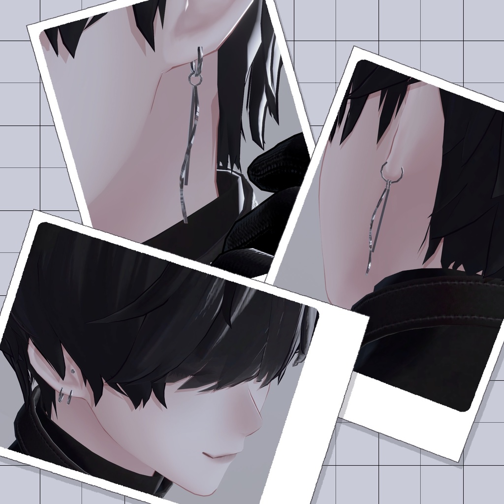 【3Dアクセサリー】Simple Earrings