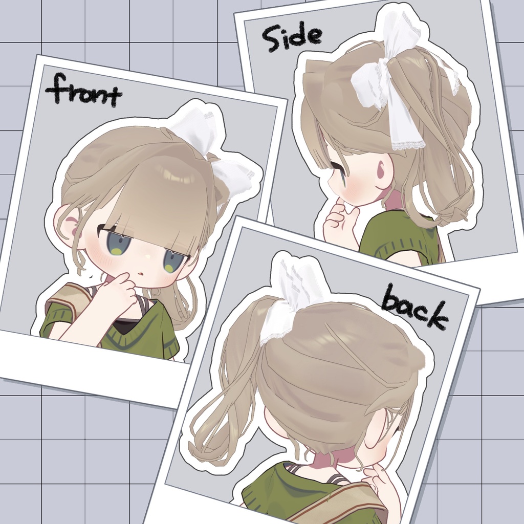 【3D髪型】夏陰ポニー ≪Natsukage pony≫【3アバター対応】