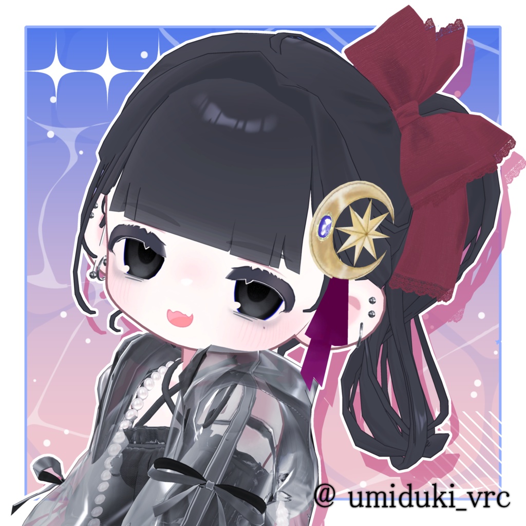 【3D髪型】夏陰ポニー ≪Natsukage pony≫【3アバター対応】