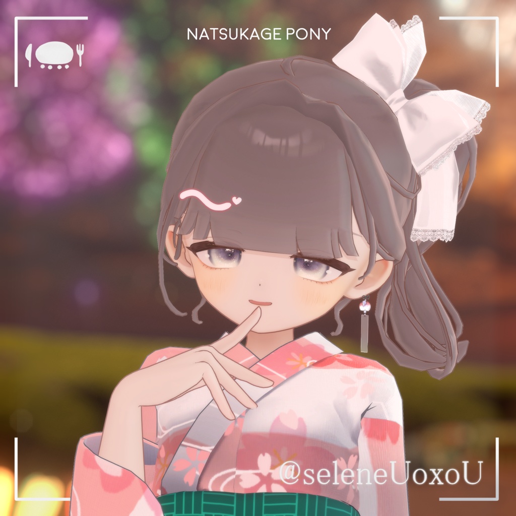 【3D髪型】夏陰ポニー ≪Natsukage pony≫【3アバター対応】