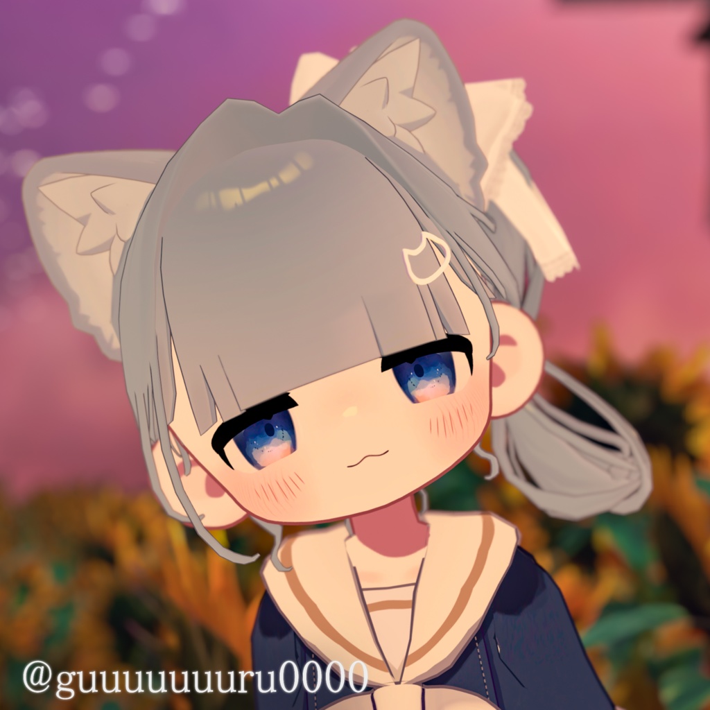 【3D髪型】夏陰ポニー ≪Natsukage pony≫【3アバター対応】