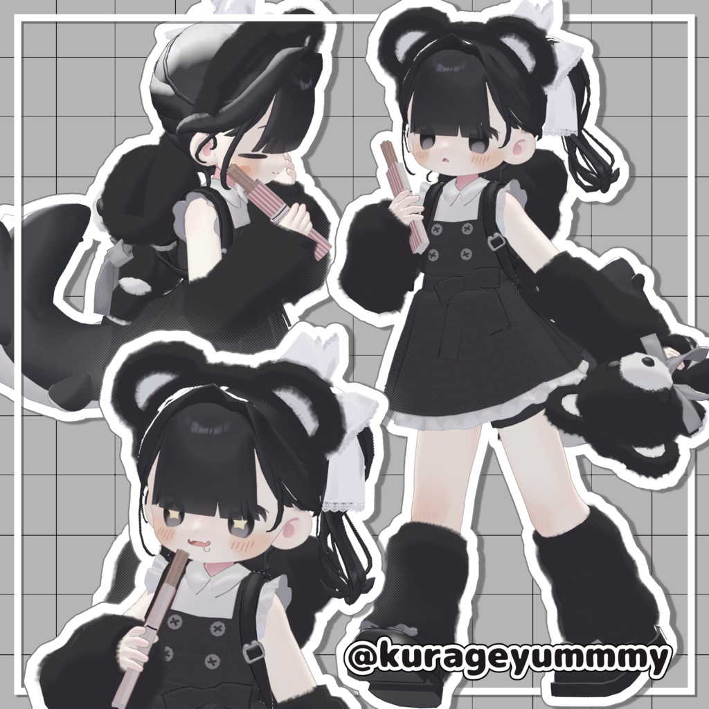  【3D衣装】 🤎くまぱーくコーデ🧸🍪【キプフェル/まめひなた/エルシオン/ノーチカ】