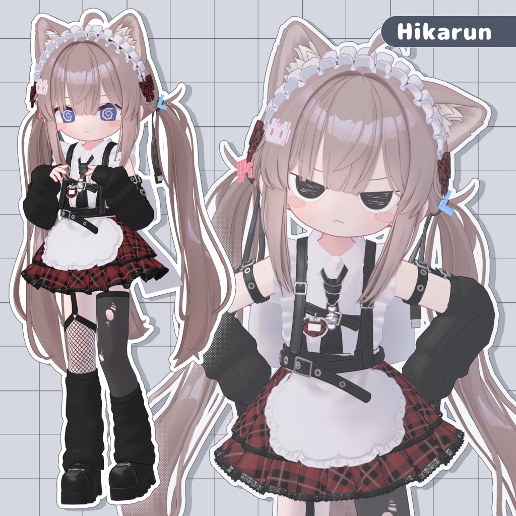 【5/1~】♥️Gothic Punk ねこめいど!🐾【3D衣装】【2アバター対応】