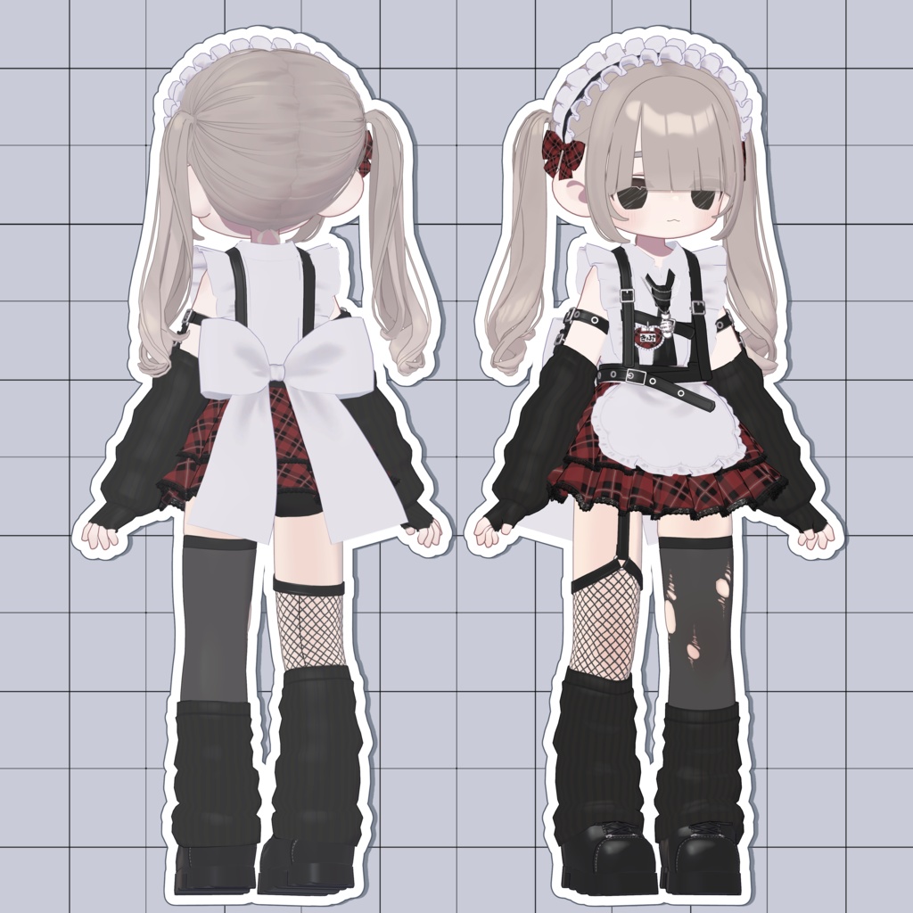 【5/1~】♥️Gothic Punk ねこめいど!🐾【3D衣装】【2アバター対応】