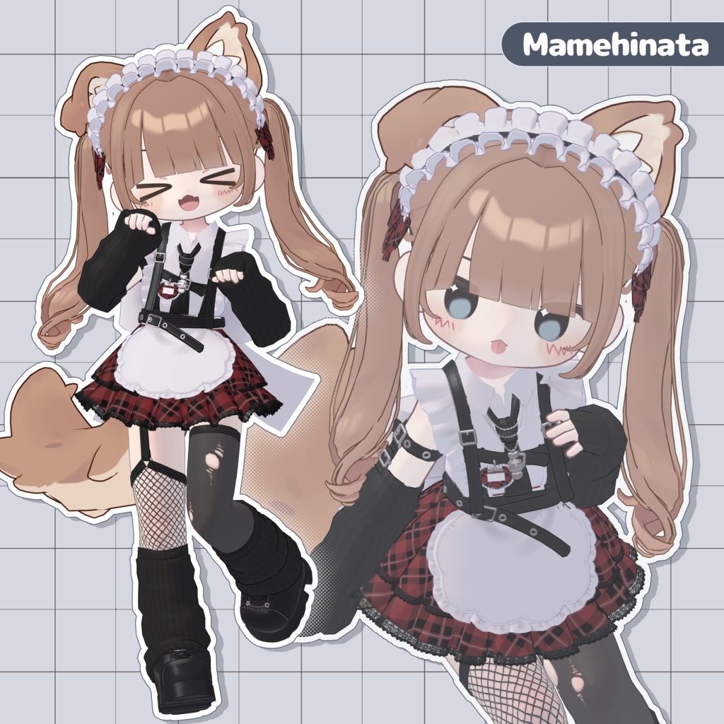 【5/1~】♥️Gothic Punk ねこめいど!🐾【3D衣装】【2アバター対応】