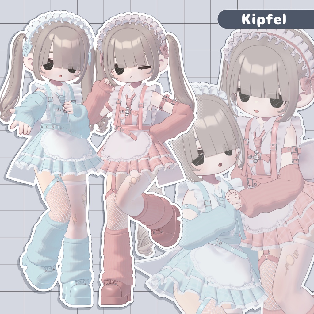 【5/1~】♥️Gothic Punk ねこめいど!🐾【3D衣装】【2アバター対応】