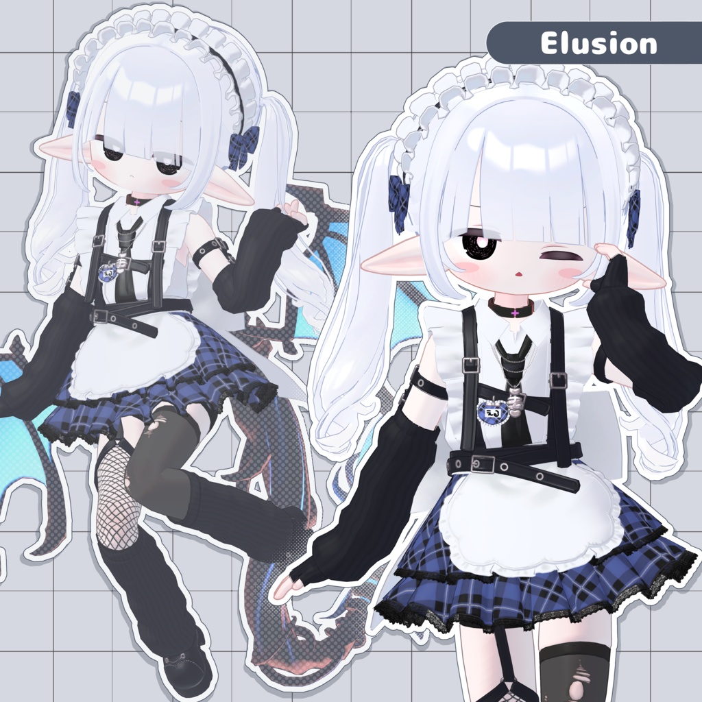 【販売開始セール!】♥️Gothic Punk ねこめいど!🐾【3D衣装】【2アバター対応】
