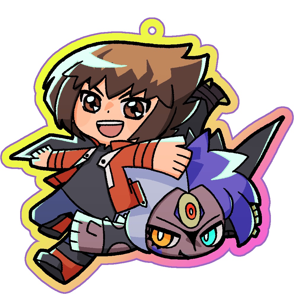 十代＆ユベル オーロラアクリルキーホルダー