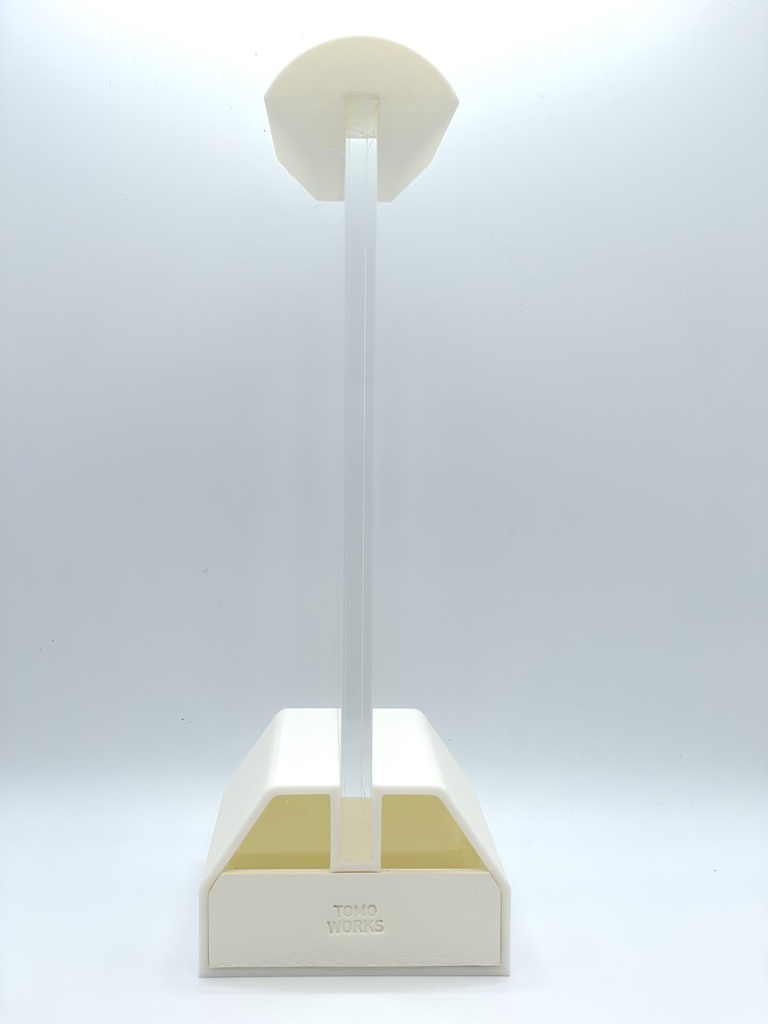 ケーブル収納式 アクリルヘッドホンスタンド(ホワイト)