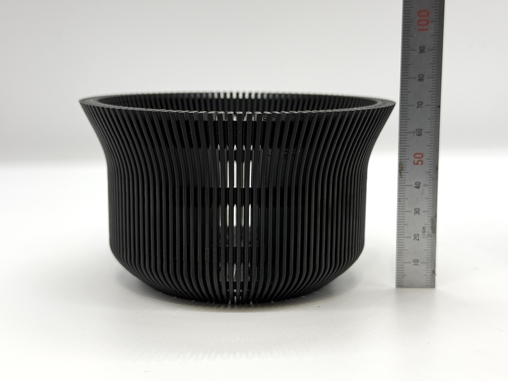 3Dプリント鉢 『VENTPOT』12cm(ブラック)