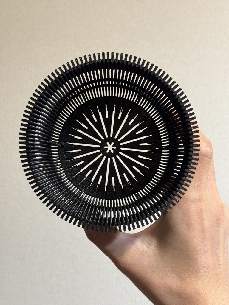 3Dプリント鉢 『VENTPOT』12cm(ブラック)