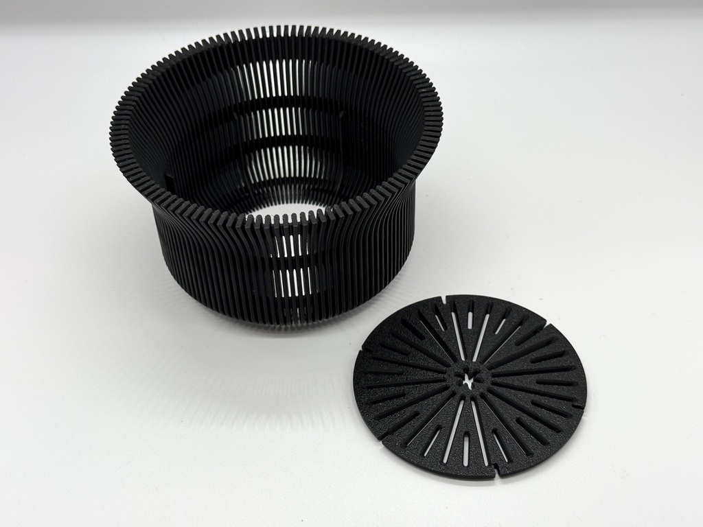 3Dプリント鉢 『VENTPOT』12cm(ブラック)