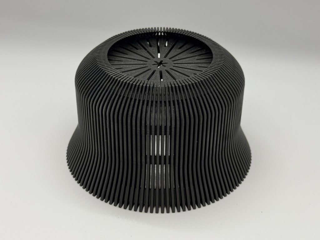 3Dプリント鉢 『VENTPOT』12cm(ブラック)